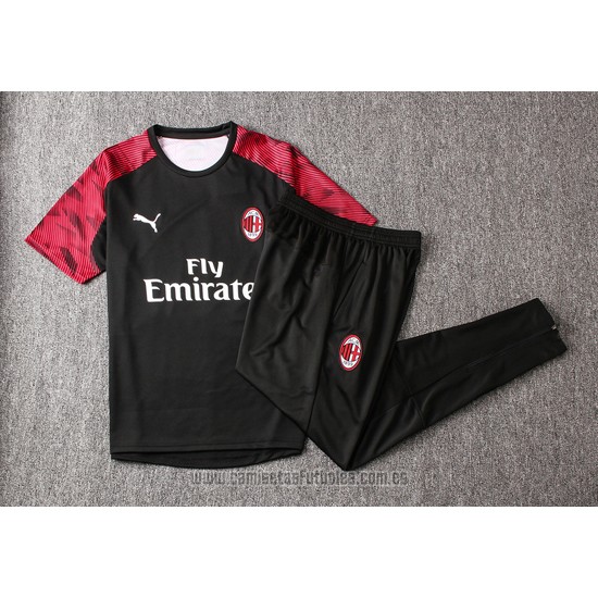 Chandal del AC Milan Manga Corta 2019-2020 Negro